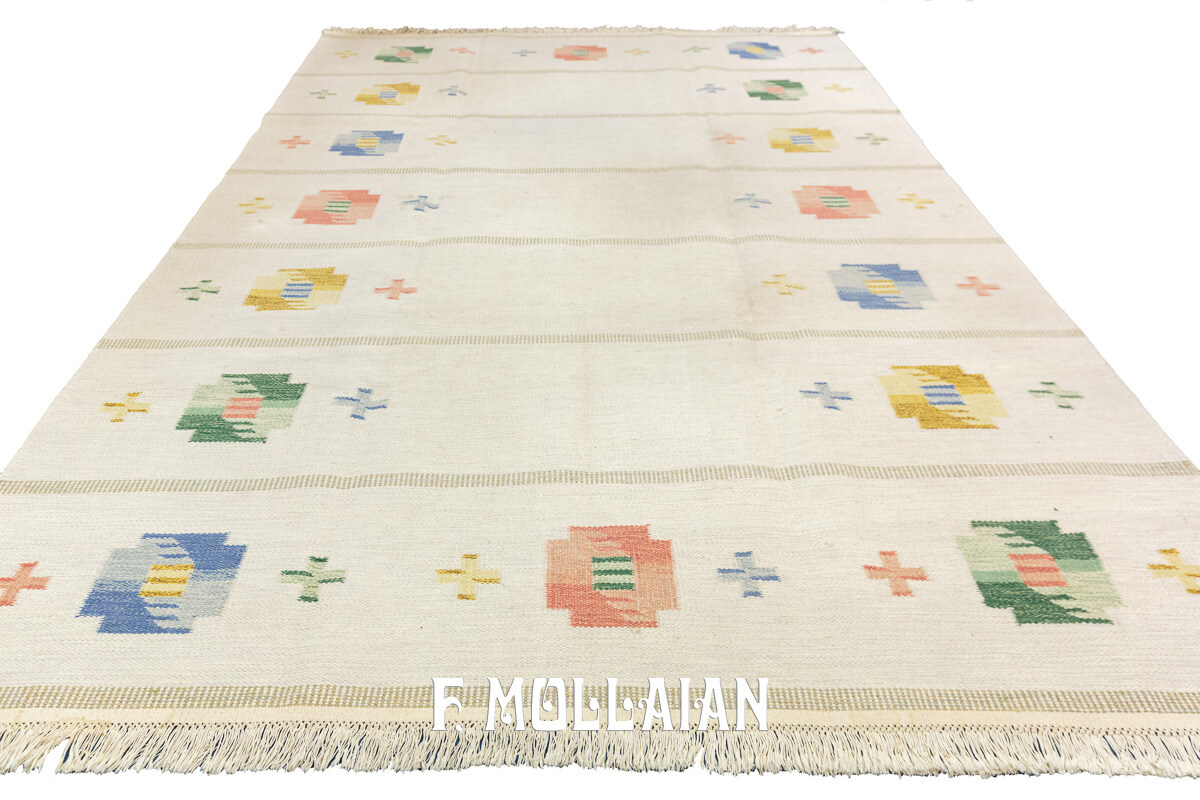 Tapis Scandinave Kilim Rollakan n°:437177